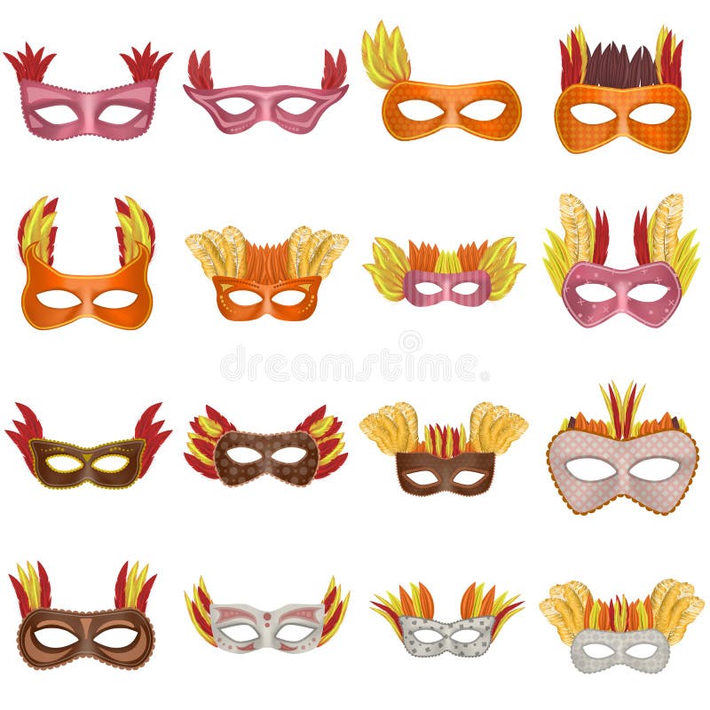 Realistic Venetian Carnival Mask, Generative AI Stock Illustration
