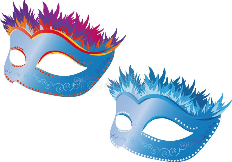 Carnival two masks of different colors (). Carnival two masks of different colors ()