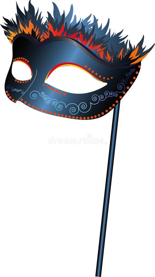 Blue carnival mask ( ai 8 format). Blue carnival mask ( ai 8 format)