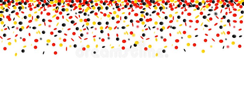 Carnival and party confetti in black yellow and red colors isolated on a white background vector illustration EPS10