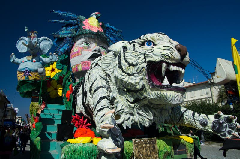 Carnival of Viareggio 2011, Italy royalty free stock images