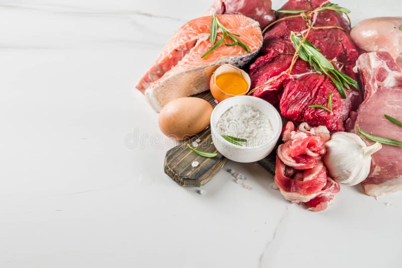 Carnivore protein diet background stock photos Carnivore protein diet background stock photos