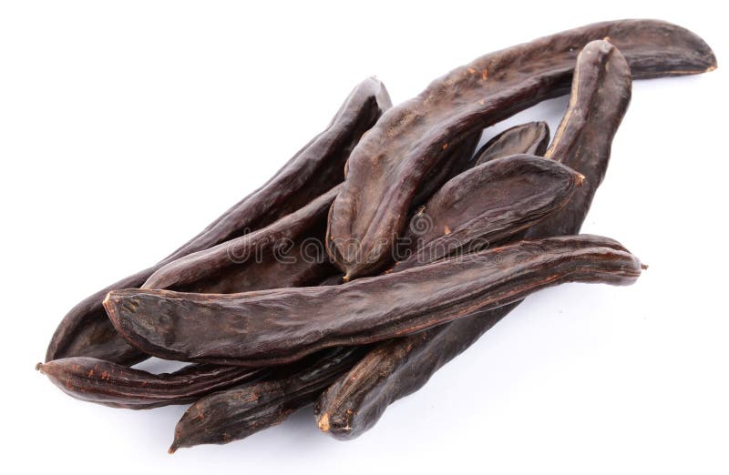 Carob, Carob Fruit, White Ground Carob Stock Photo Image of berry