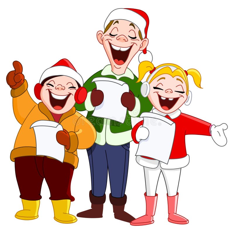 Carolers di natale royalty illustrazione gratis Carolers di natale royalty illustrazione gratis