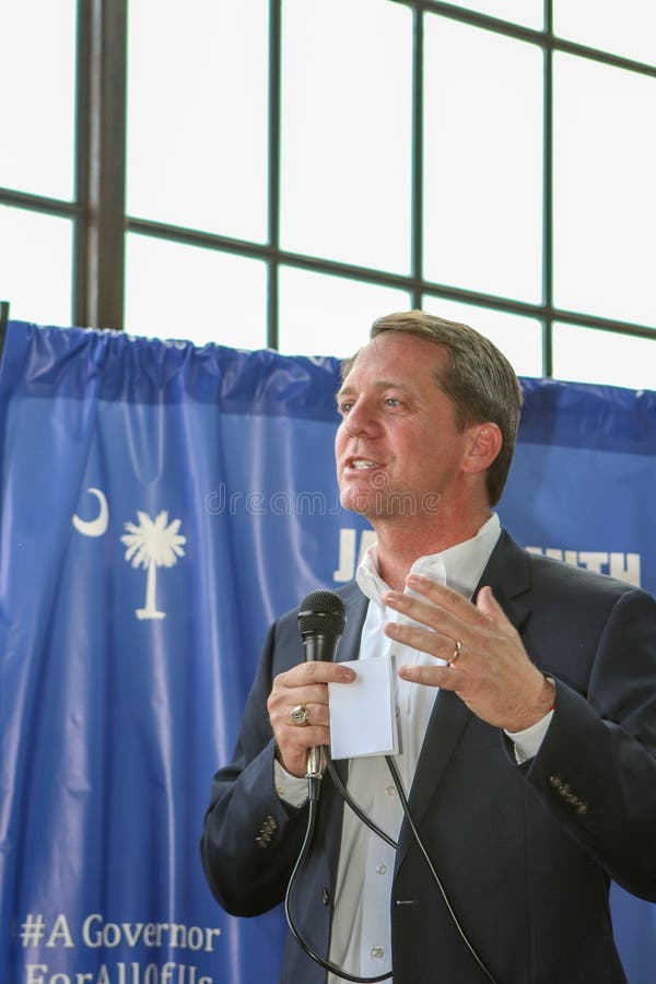 Carolina Democratic Gubernatorial Candidate James del sur Smith fotos de archivo Carolina Democratic Gubernatorial Candidate James del sur Smith fotos de archivo