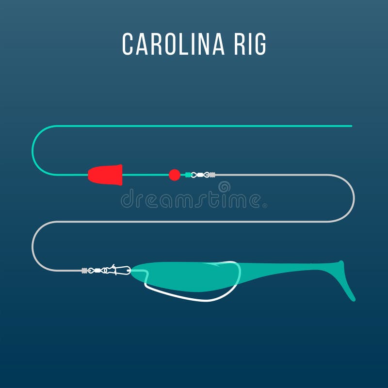 Texas Rigged Sort Plastic Bait Fishing Setup for Bass Stock Vector -  Illustration of paddle, hook: 139839431
