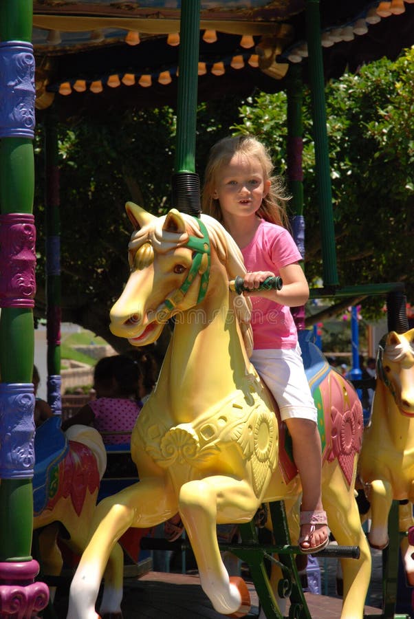 Carousel kid royalty free stock image