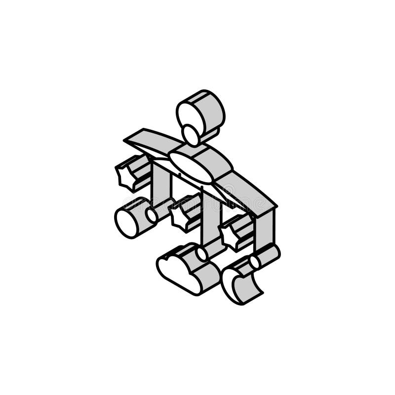 Ilustrare cu caracter de tip „carusel per crib baby isometric” royalty free illustration