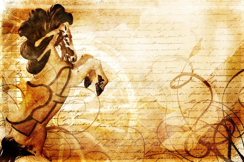 carousel rocznik obraz royalty free