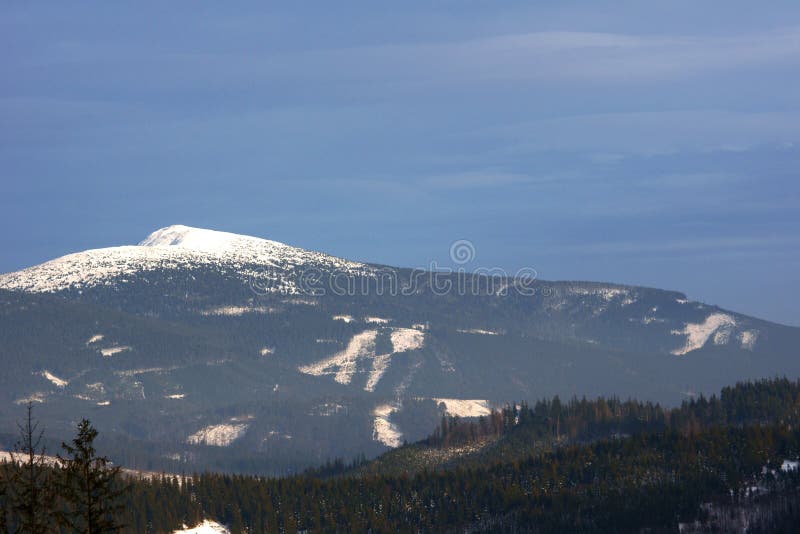 Carpathian mountains at winter stock images