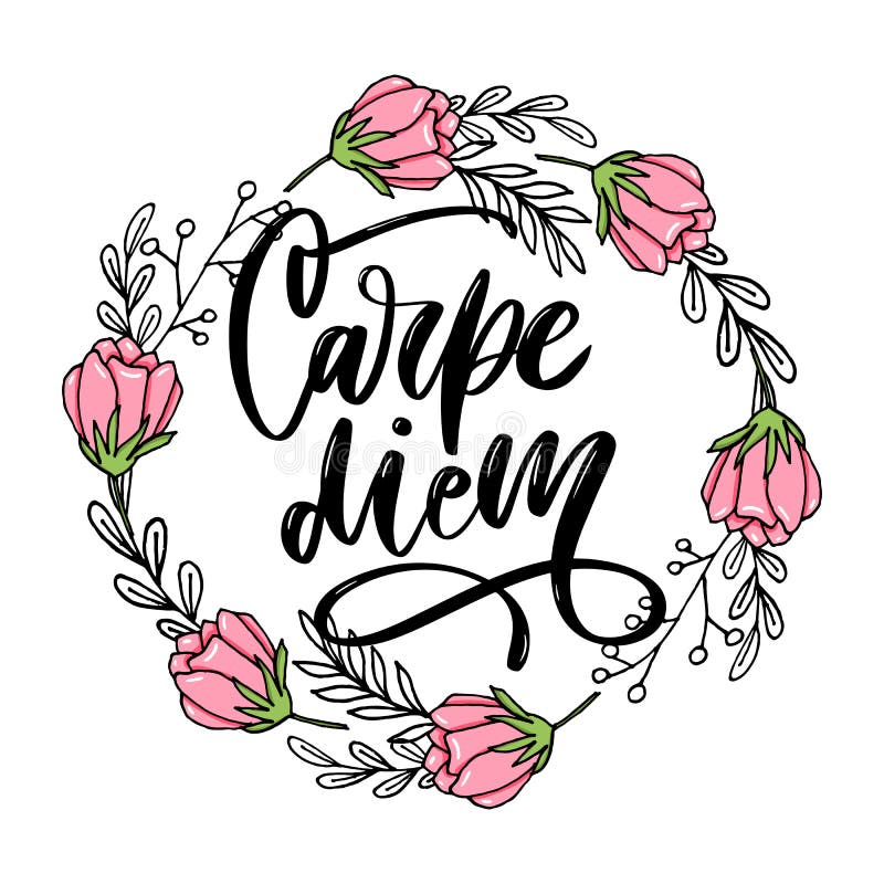 Carpe Diem Beau message Il peut être employé pour la conception de site Web, T-shirt, cas de téléphone, affiche, slogan illustration stock Carpe Diem Beau message Il peut être employé pour la conception de site Web, T-shirt, cas de téléphone, affiche, slogan illustration stock