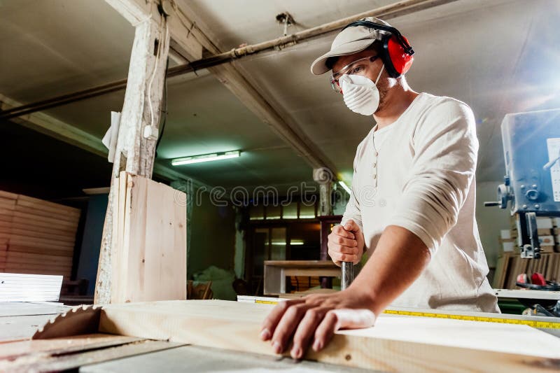 Carpenter in factory