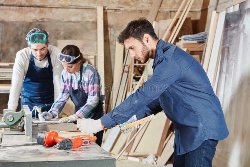 Carpenter Learning during Apprenticeship Stock Image Image of women