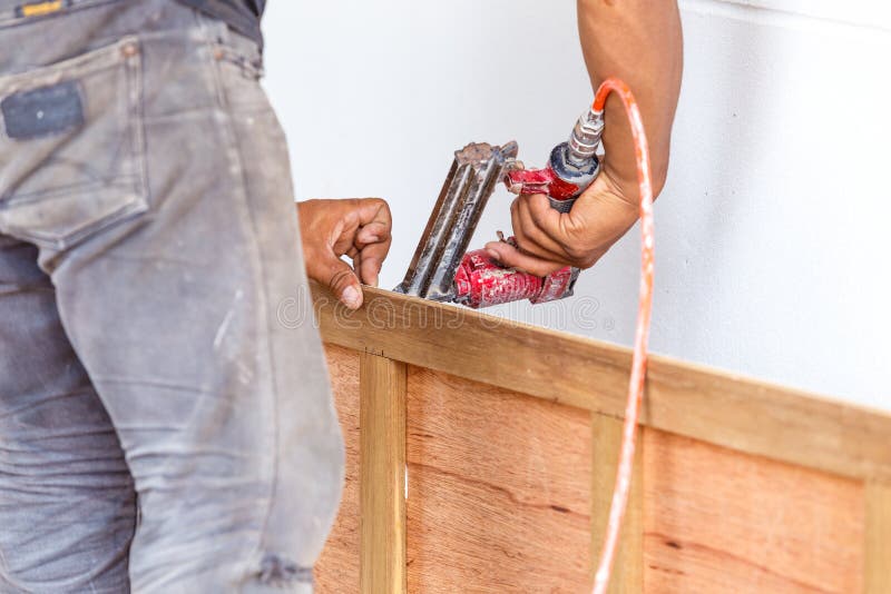 Carpenter Make New Furniture for House Stock Photo Image of