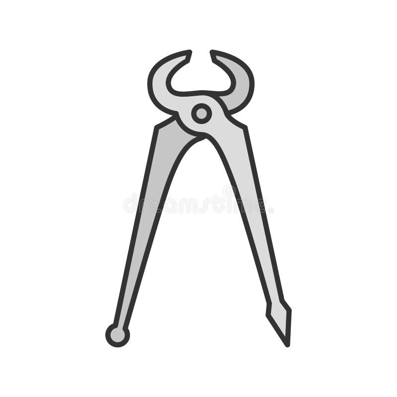 Pliers. Color stock vector. Illustration of detail, nippers 61485509