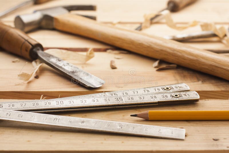 Carpenter tools royalty free stock image