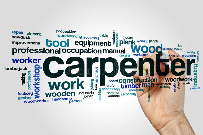 The Word Carpenter Made of Tools Stock Image Image of carpenter
