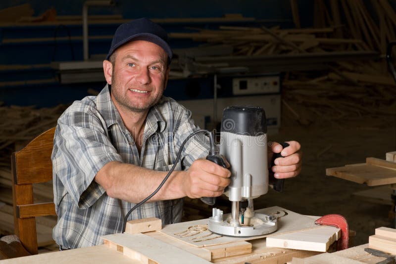Carpenter working stock photos