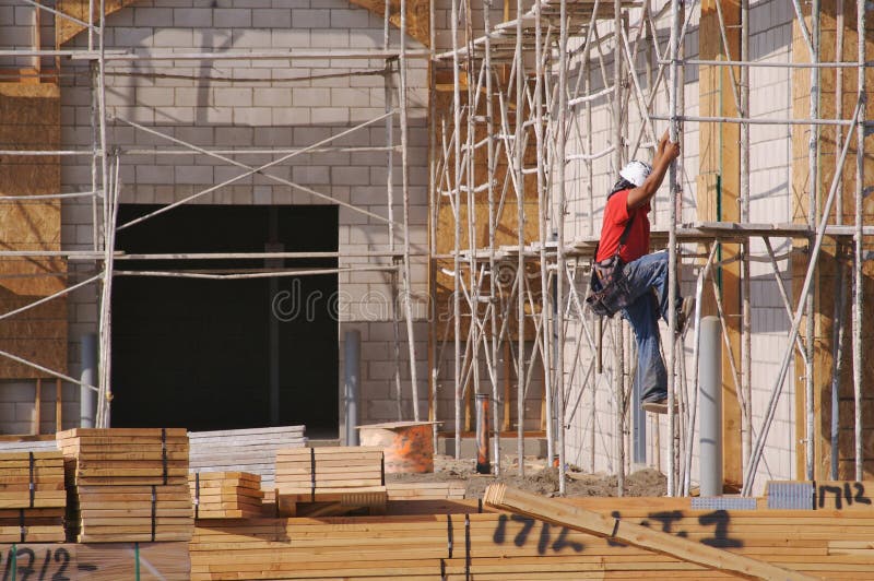 Carpenter Working Diligently stock photography