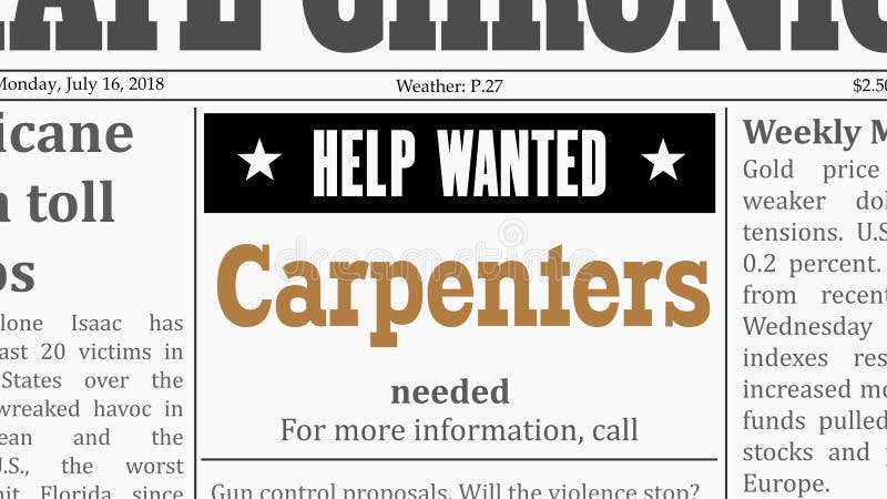 Carpenters job offer
