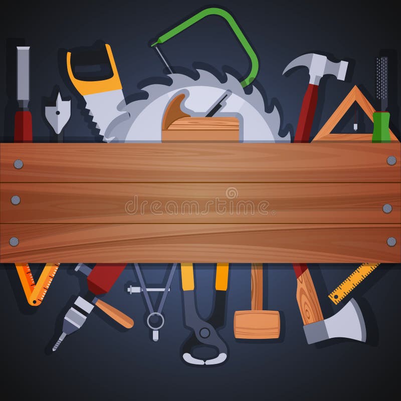 Carpentry tools background