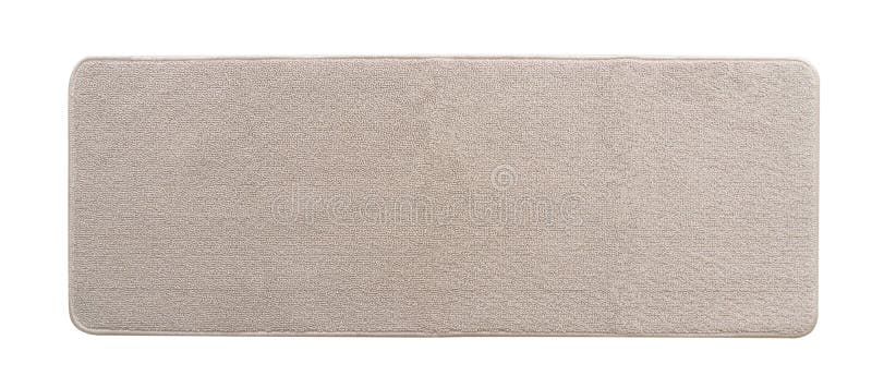 Download Carpet Rug Floor Mat In Beige Color Isolated With Clipping Path On White Background In Long Rectangular Shape Flat Lay From Top Stock Photo Image Of Isolated Material 196115446