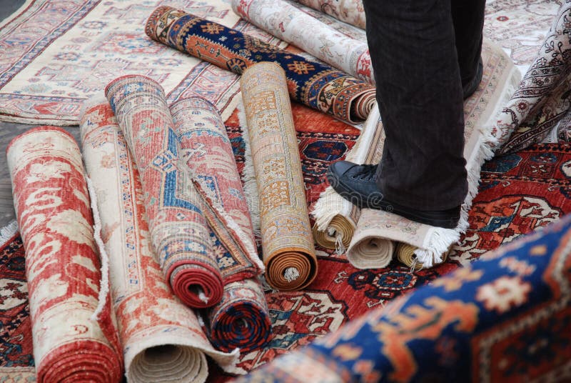 Carpet seller stock image. Image of oriental, seller 10353593