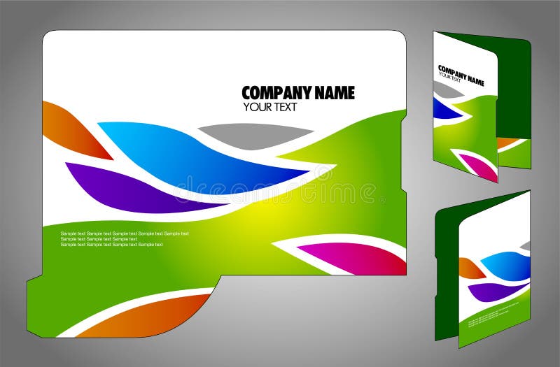 Carpeta con troquelado stock de ilustración