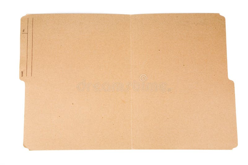 Carpeta de fichero abierto fotografía de archivo