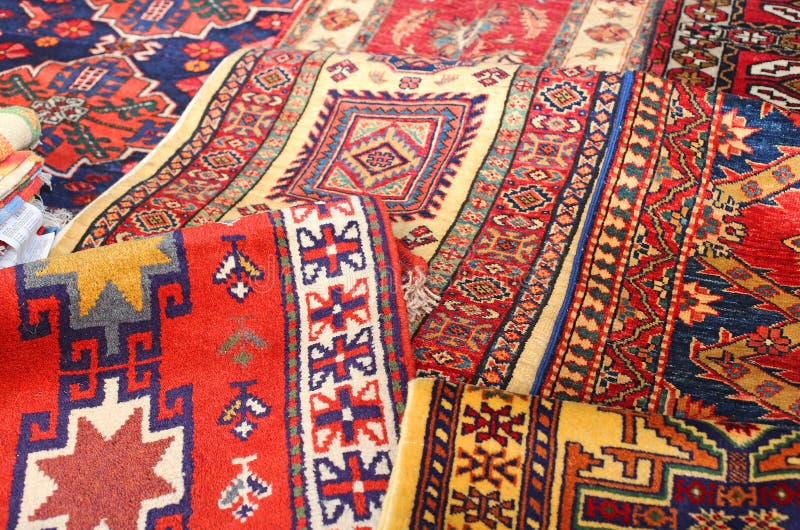 Carpets Made by Hand in the Middle East Stock Photo Image of commerce