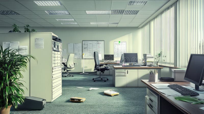 Carpets office trip hazard royalty free illustration