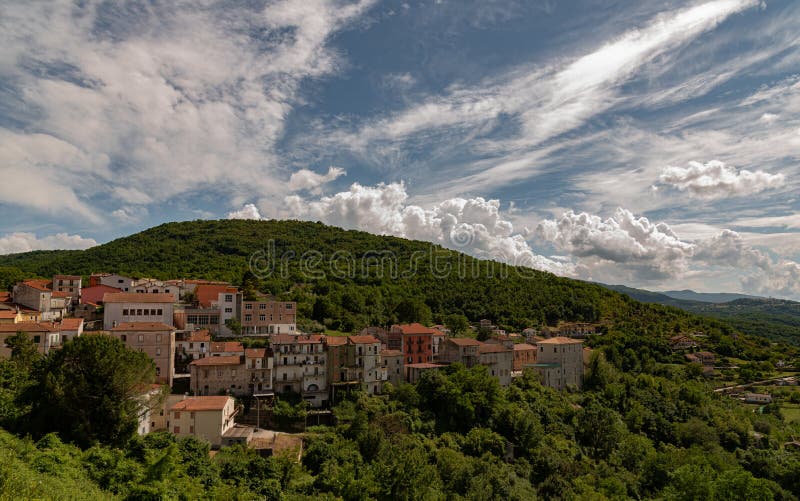 Carpinone. Italian Town in the Province of Isernia in Molise Stock ...