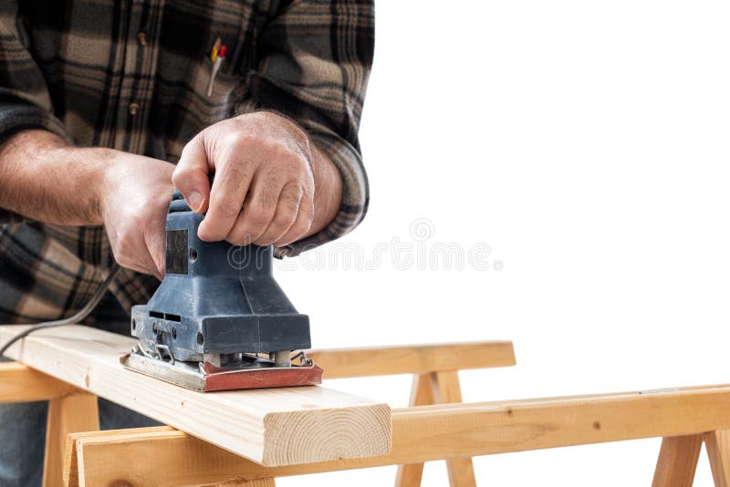 Carpintero trabajando en tablas de madera Carpintería