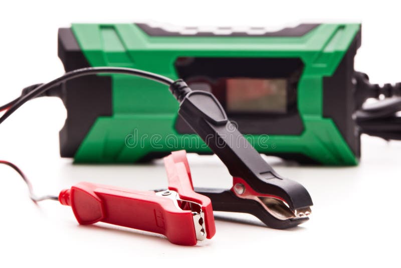 Carregador de bateria do carro fotografia de stock