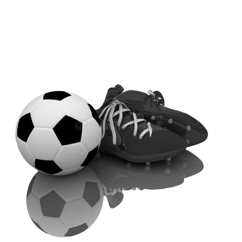 Carregadores e esfera do futebol ilustração do vetor Carregadores e esfera do futebol ilustração do vetor