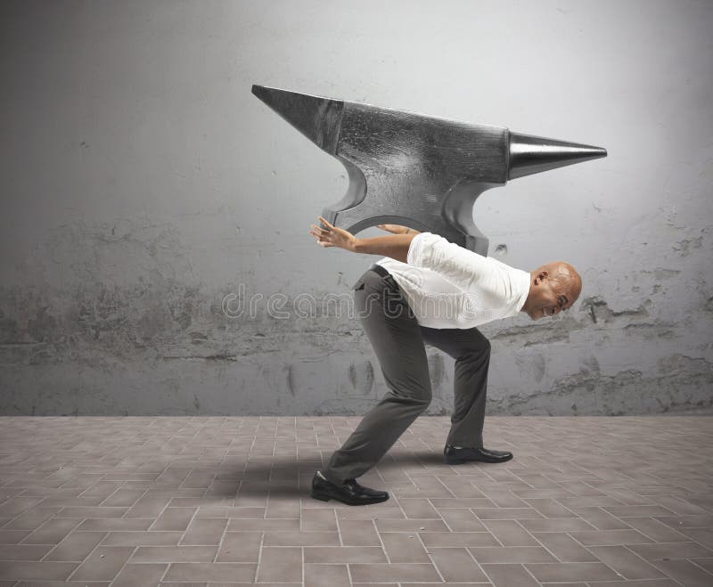 Carreira difícil nos negócios imagens de stock