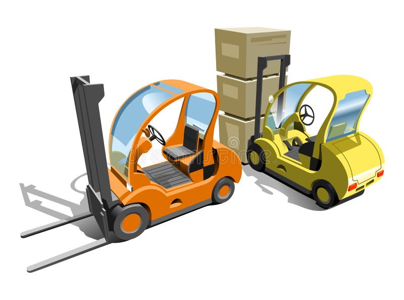 Carrello elevatore illustrazione di stock Carrello elevatore illustrazione di stock