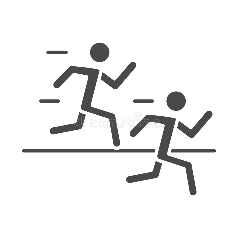 Carreras De Deporte De Velocidad En Marcha Maratón Practicar El Diseño De  Silueta Icono Ilustración del Vector - Ilustración de muscular, icono:  193413092