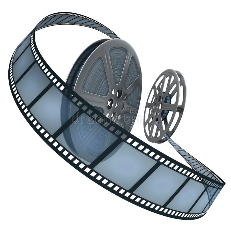 Carretel de película sobre o branco ilustração royalty free Carretel de película sobre o branco ilustração royalty free