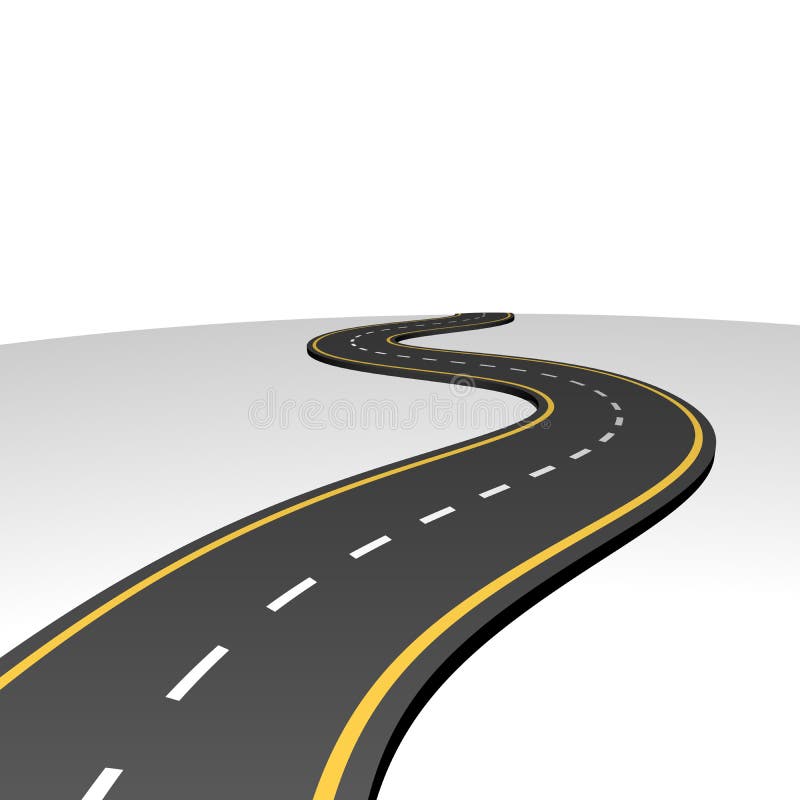 Carretera abstracta que va al horizonte ilustración del vector Carretera abstracta que va al horizonte ilustración del vector