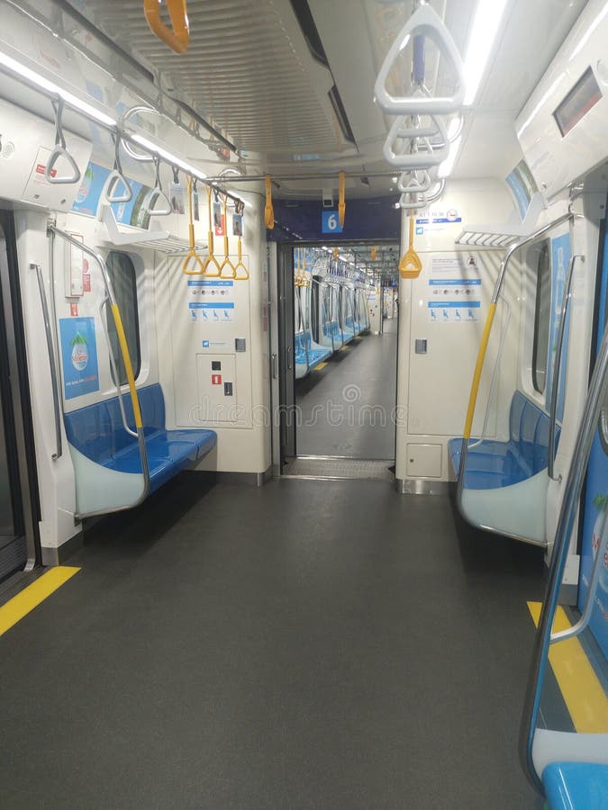 Carriage at MRT Jakarta stock image. Image of sudirman 261738641