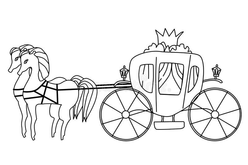 carriage coloring stock illustrations – 378 carriage