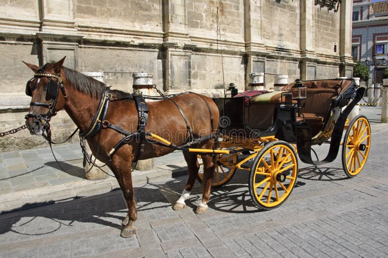 Carriage in Seville stock image. Image of architecture 13537493