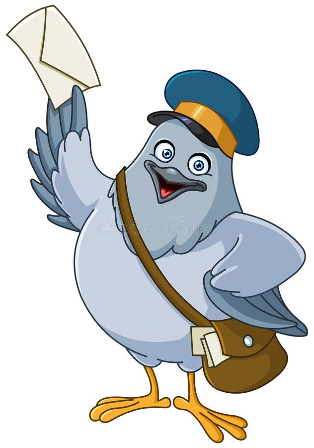 Carrier pigeon cartoon