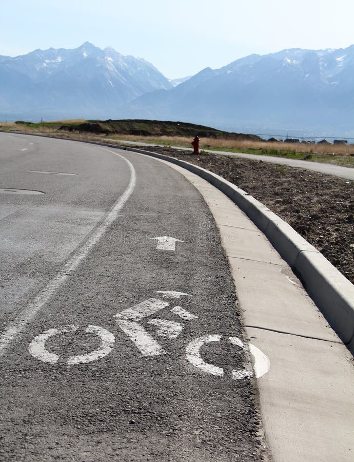Carril de la bici fotografía de archivo libre de regalías Carril de la bici fotografía de archivo libre de regalías