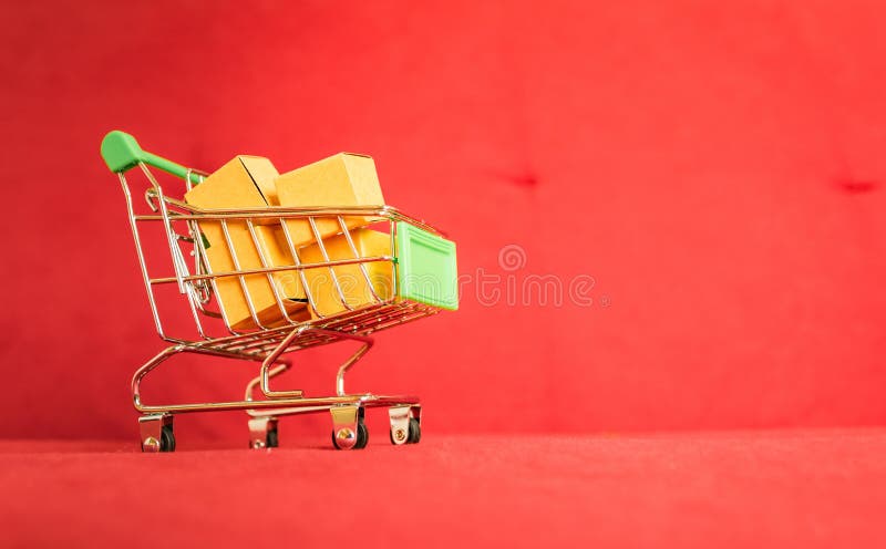 Carrinho de compras da compra do produto imagem de stock Carrinho de compras da compra do produto imagem de stock