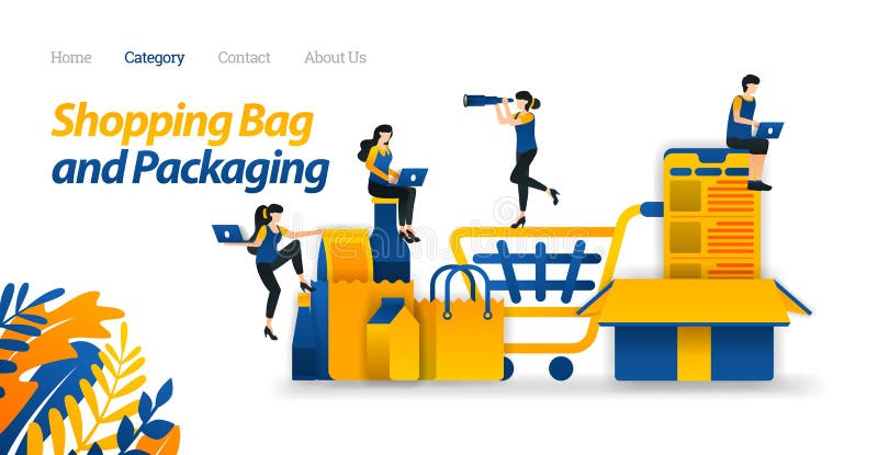 Carrinho de compras para transportar bens em lojas em linha e em vários modelos do projeto de empacotamento Ilustração do vetor, ilustração royalty free Carrinho de compras para transportar bens em lojas em linha e em vários modelos do projeto de empacotamento Ilustração do vetor, ilustração royalty free