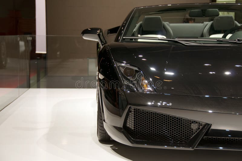 Carro convertível preto imagens de stock Carro convertível preto imagens de stock