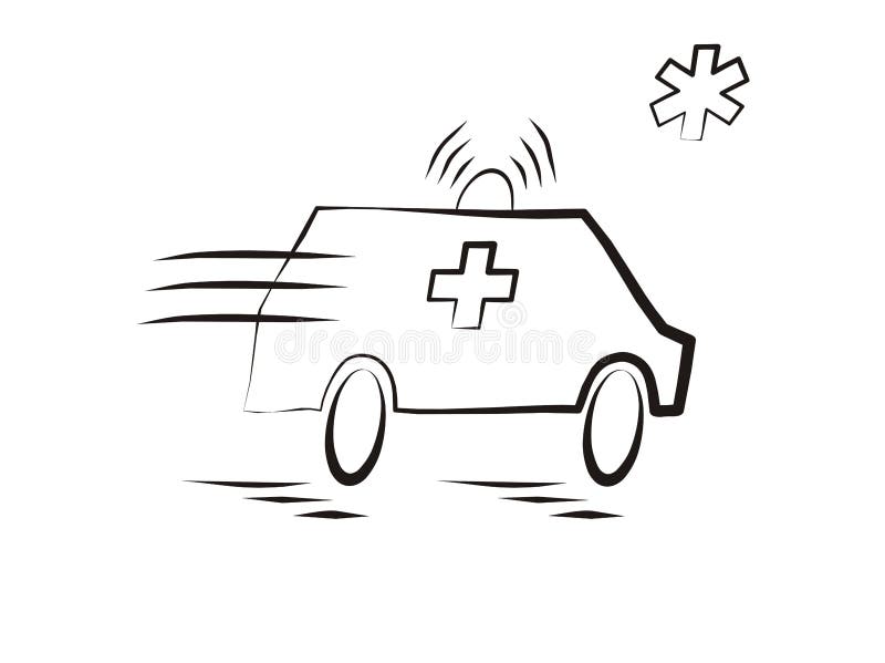 Carro da ambulância ilustração stock Carro da ambulância ilustração stock