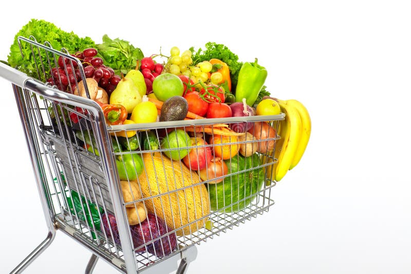 Carro Con Las Frutas Y Verduras Foto de archivo - Imagen de pera, viejo:  53748474